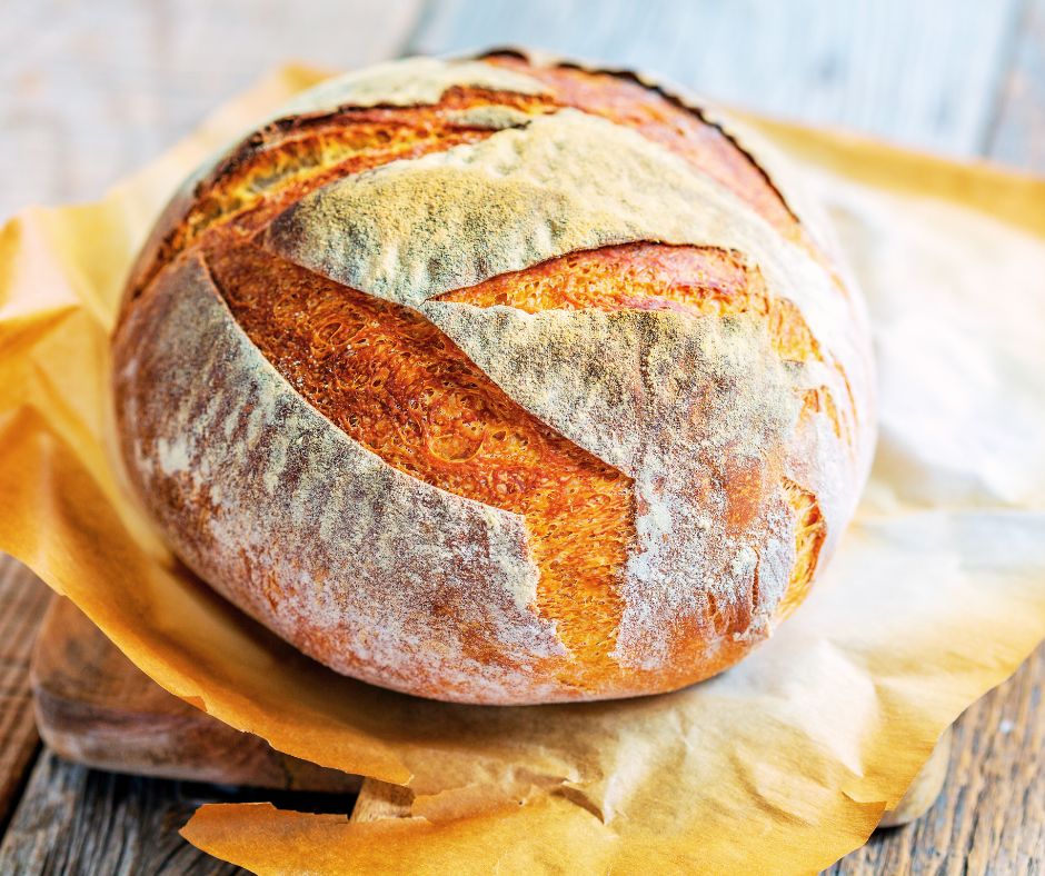 baked round bread